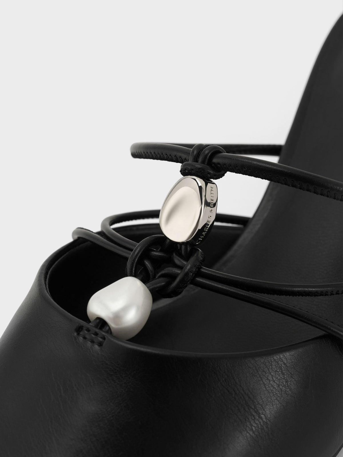 Georgie Bead Pointed Mules - Black | CHARLES & KEITH