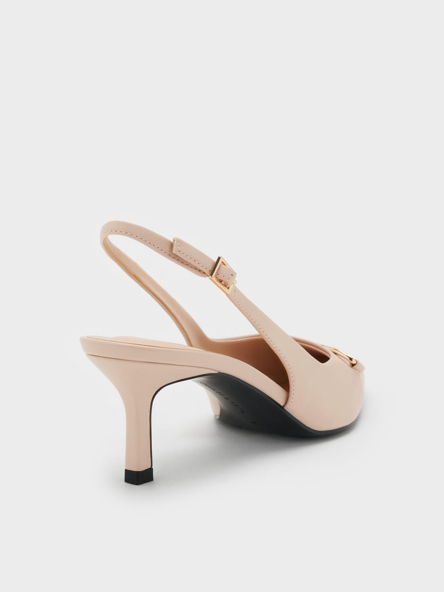 Leslie Slingback Pumps - Nude | CHARLES & KEITH