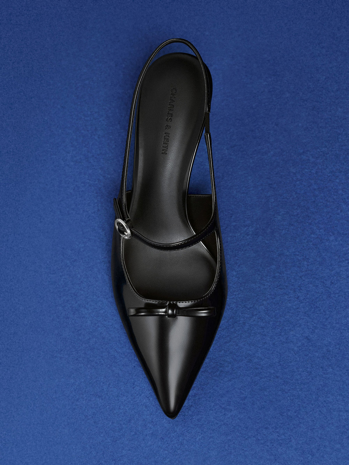 Sonali Bow Slingback Pumps - Black Box | CHARLES & KEITH