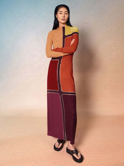 V-Strap Flatform Thong Sandals - Burgundy | CHARLES & KEITH