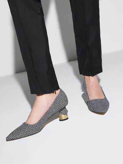 Cammie Tweed Metallic-Heel Pumps - Multi | CHARLES & KEITH