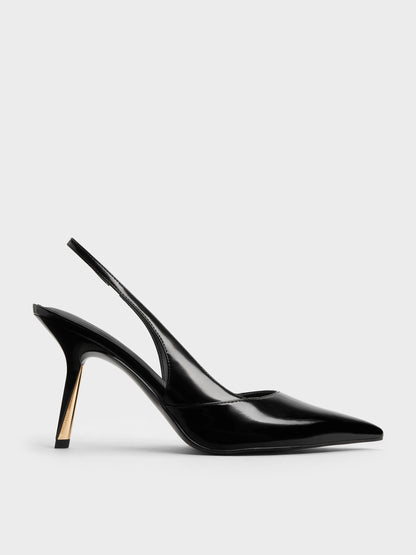 Taylen Slingback Pumps - Black Box | CHARLES & KEITH