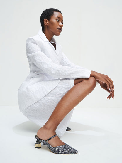 Cammie Tweed Metallic-Heel Mules - Multi | CHARLES & KEITH