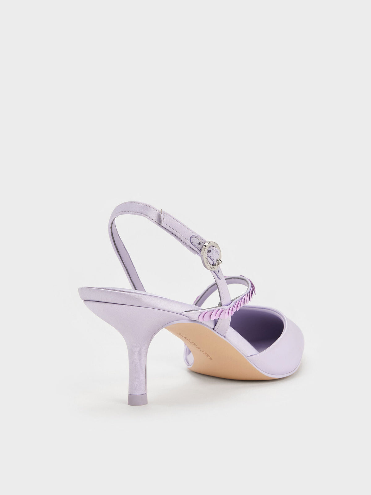 Briella Sequinned Slingback Pumps - Lilac | CHARLES & KEITH