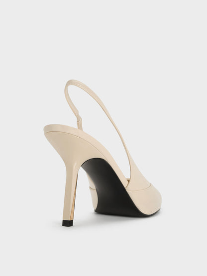 Taylen Slingback Pumps - Beige | CHARLES & KEITH