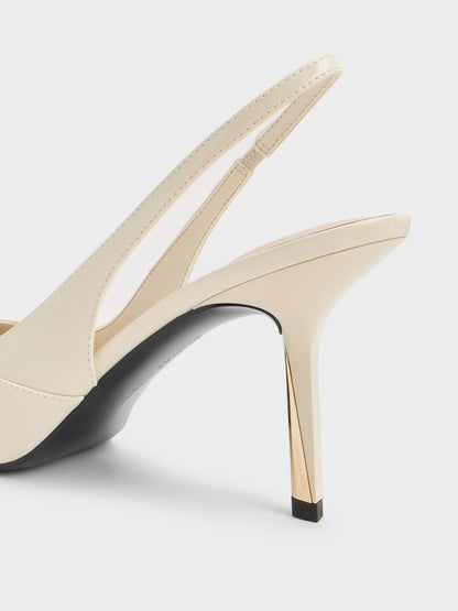 Taylen Slingback Pumps - Beige | CHARLES & KEITH