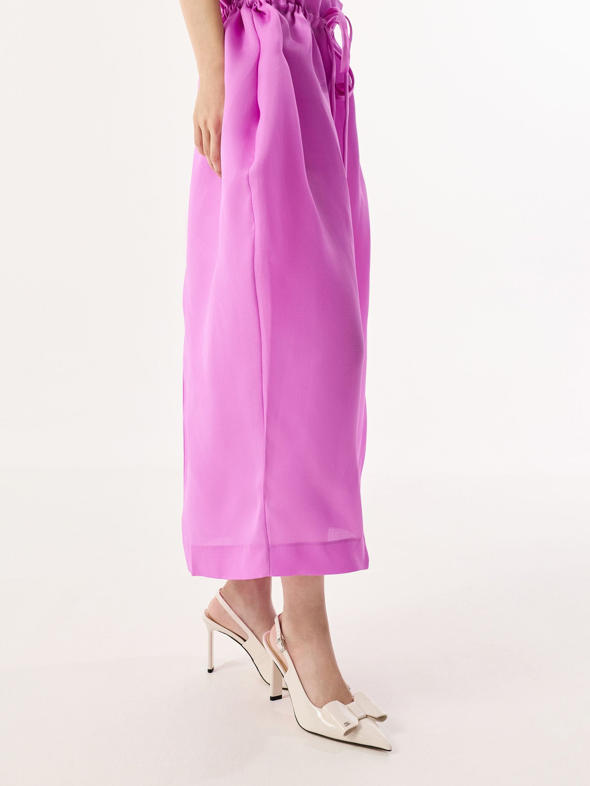 Lu Patent Leather Bow Slingback Pumps - Chalk | CHARLES & KEITH