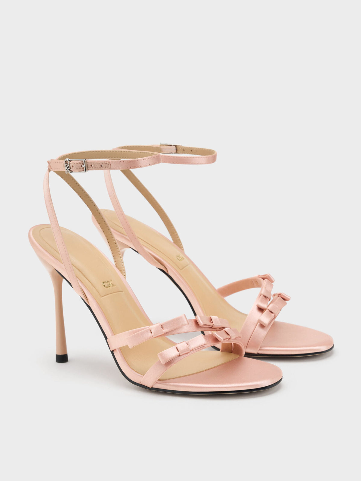 Jessy Bow Stiletto Sandals - Pink | CHARLES & KEITH