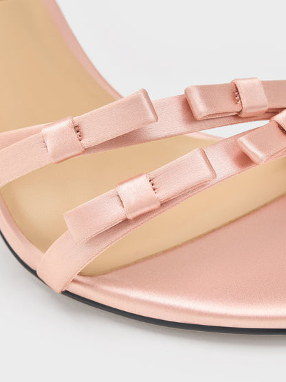 Jessy Bow Stiletto Sandals - Pink | CHARLES & KEITH