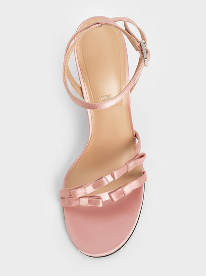 Jessy Bow Stiletto Sandals - Pink | CHARLES & KEITH