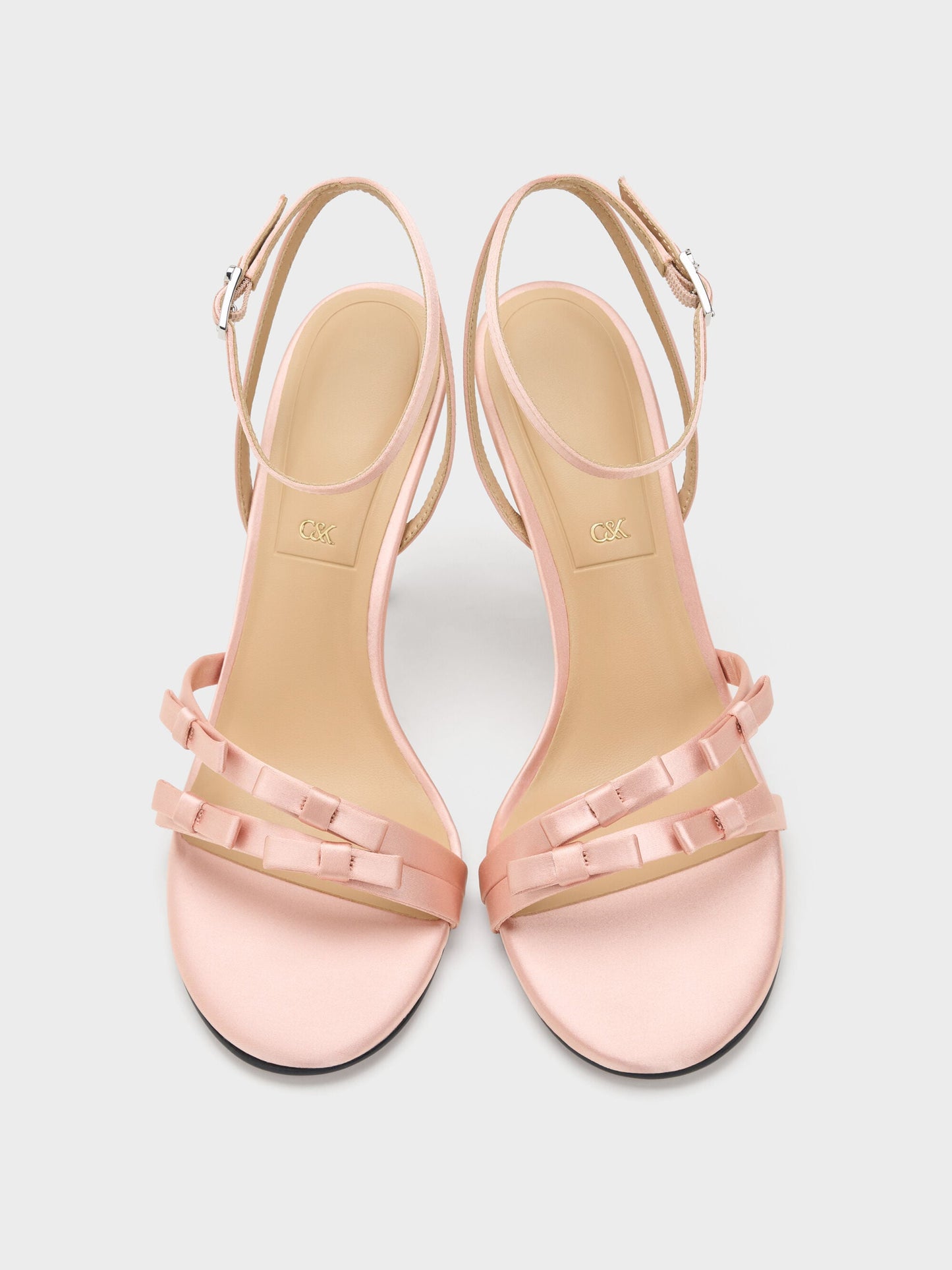 Jessy Bow Stiletto Sandals - Pink | CHARLES & KEITH