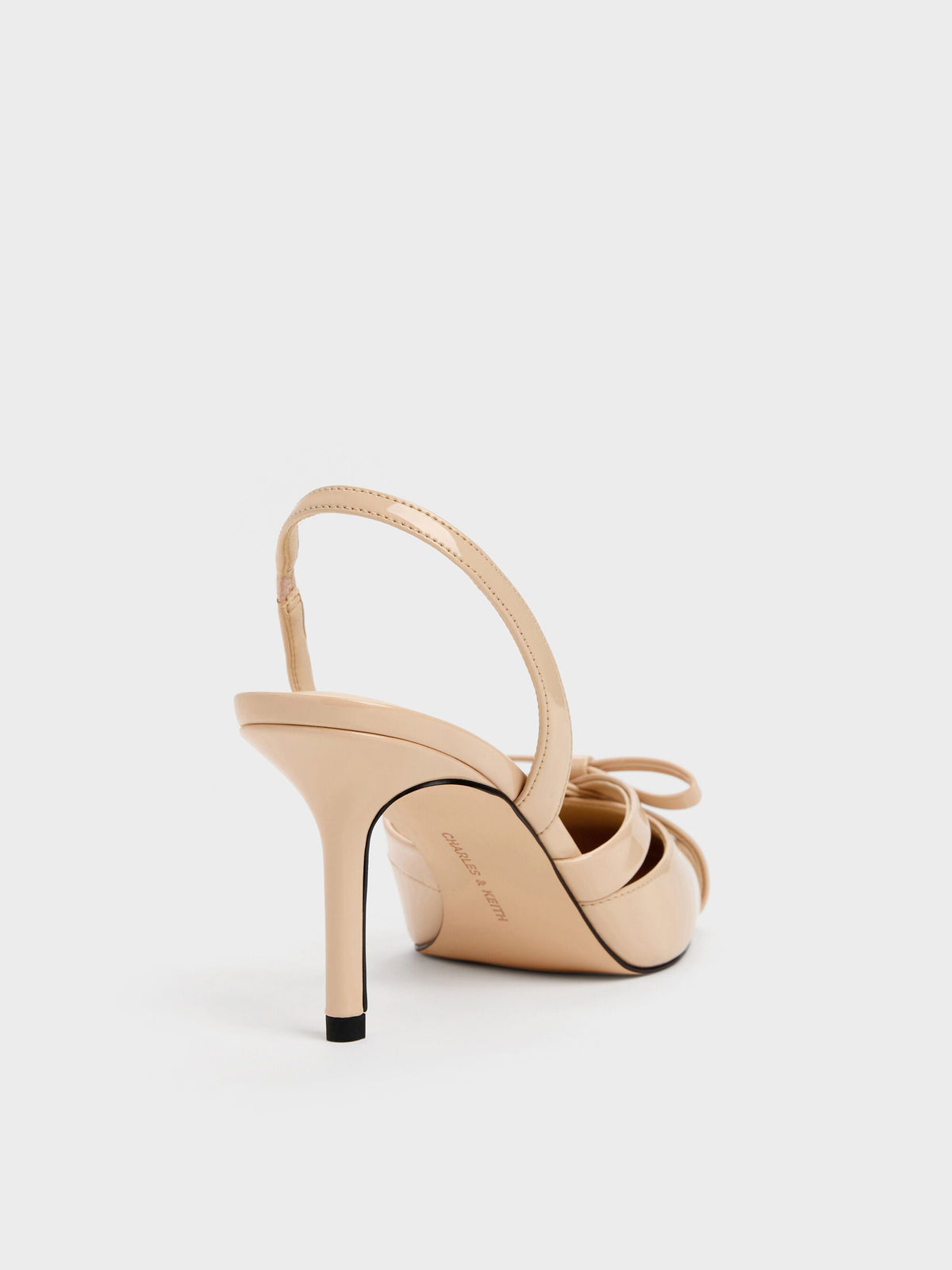 Kaleen Patent Slingback Stilettos - Nude | CHARLES & KEITH