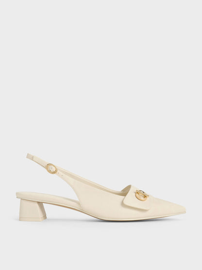 Marley Slingback Pumps - Chalk | CHARLES & KEITH