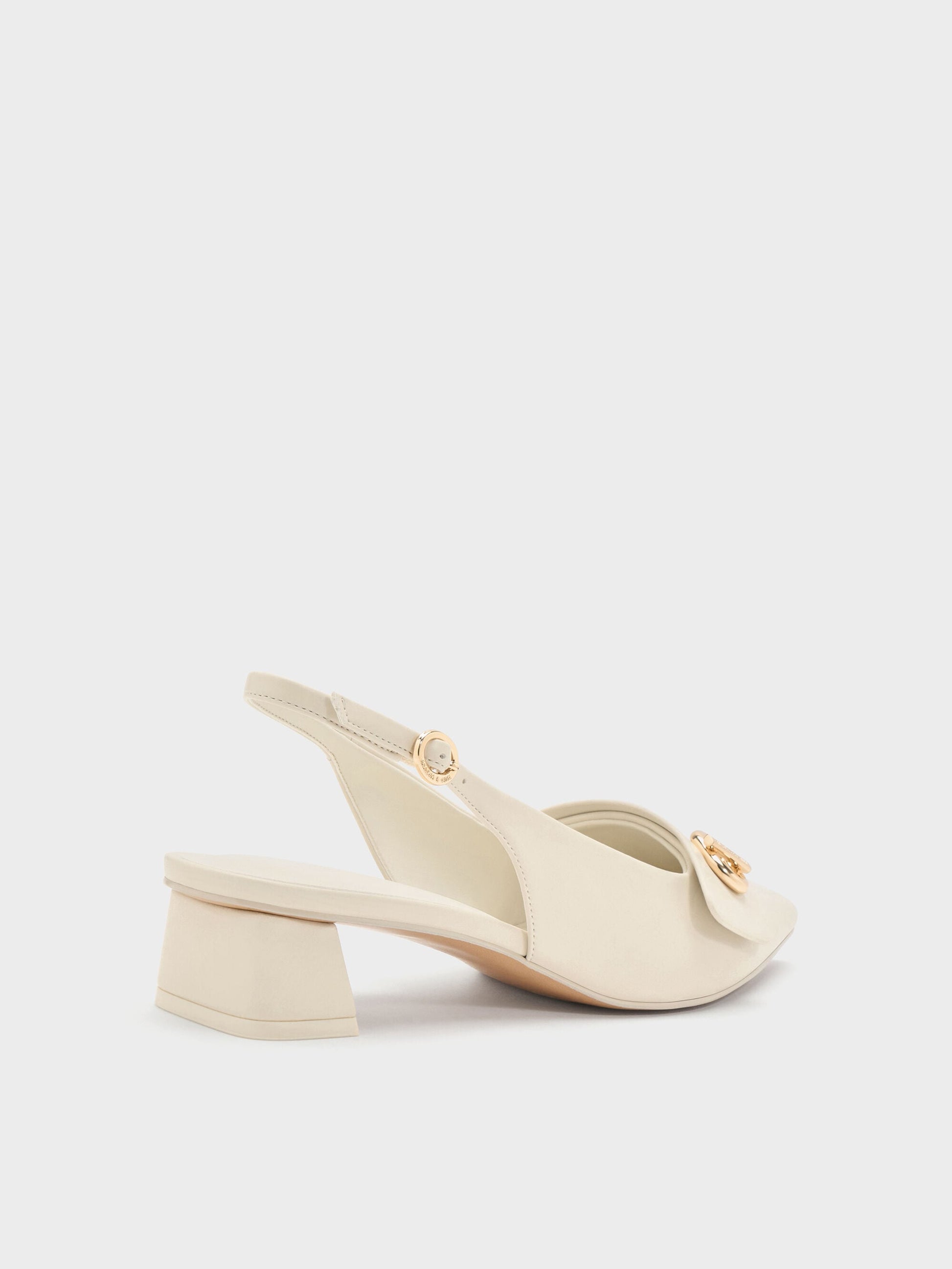 Marley Slingback Pumps - Chalk | CHARLES & KEITH