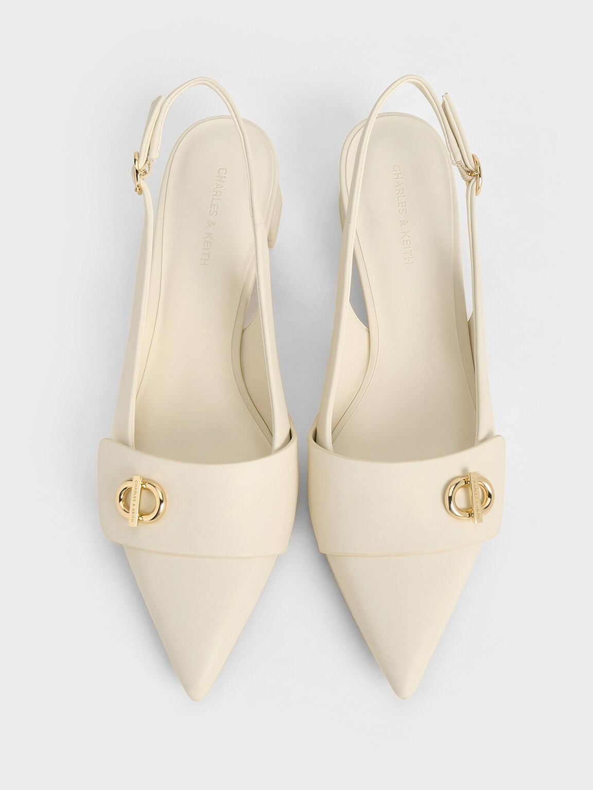 Marley Slingback Pumps - Chalk | CHARLES & KEITH