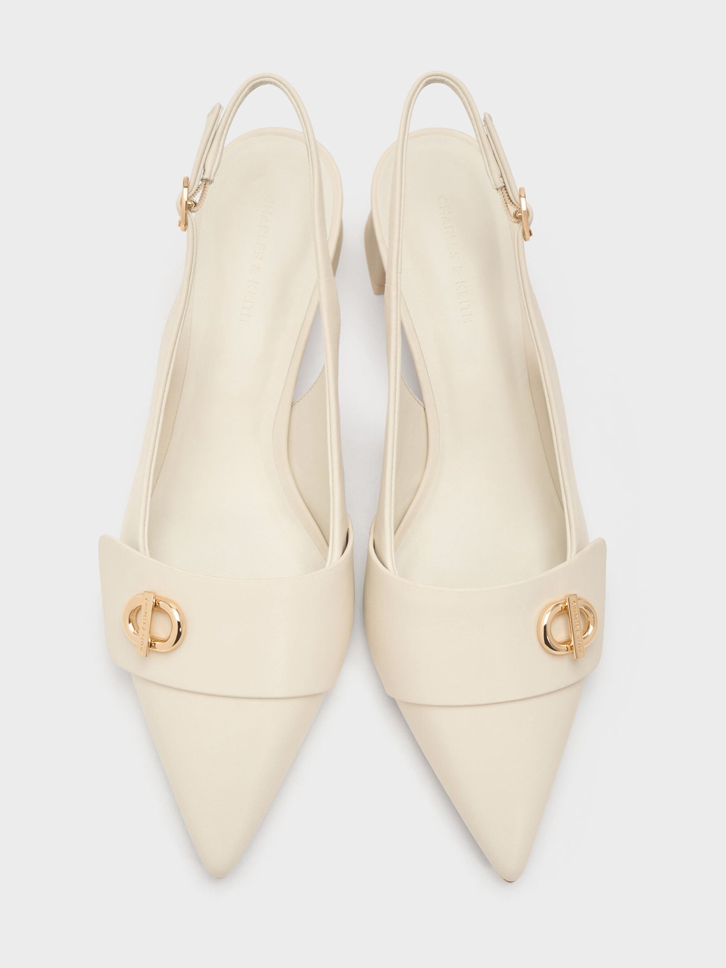 Marley Slingback Pumps - Chalk | CHARLES & KEITH