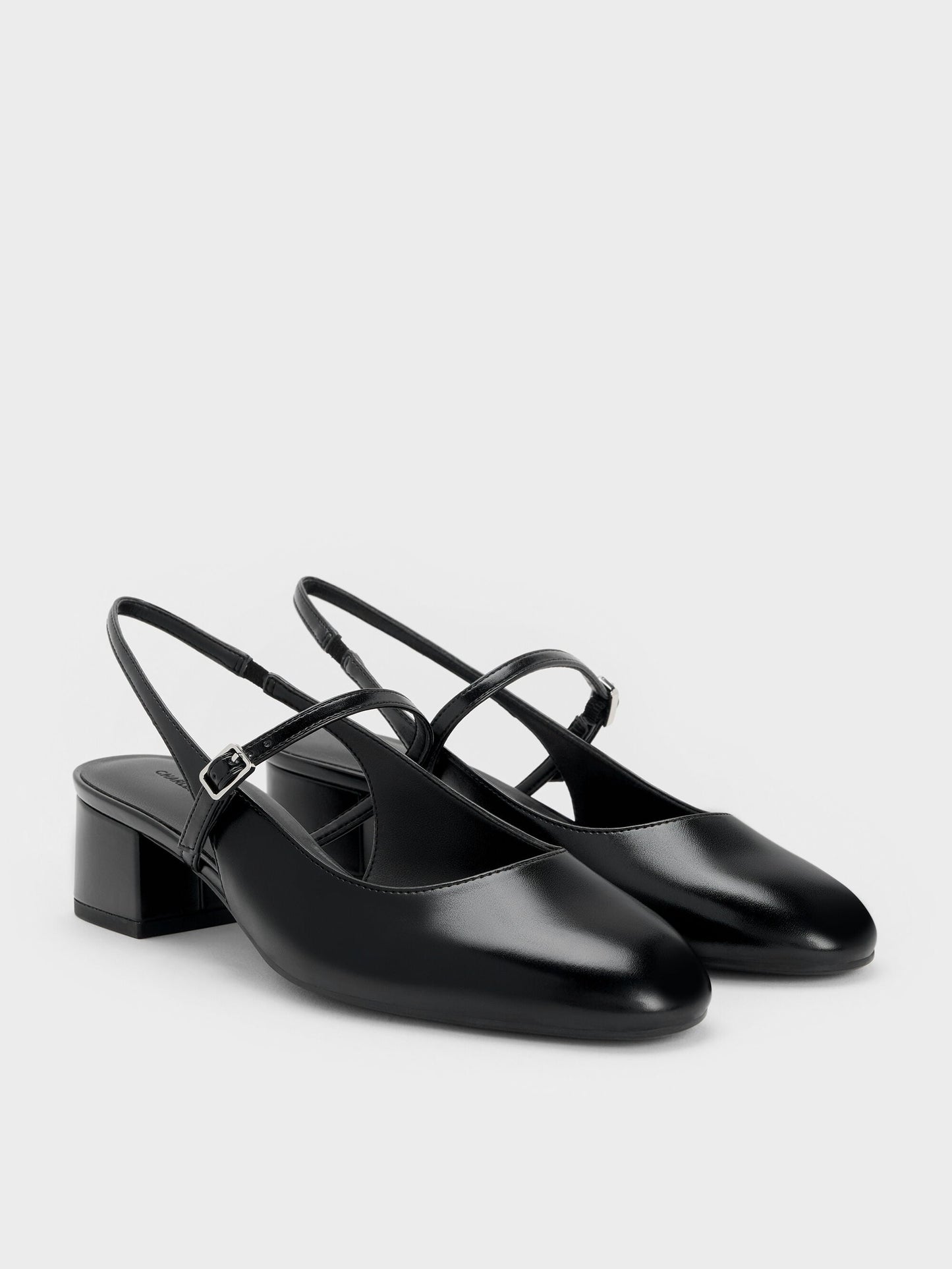 Slingback Mary Jane Pumps - Black | CHARLES & KEITH