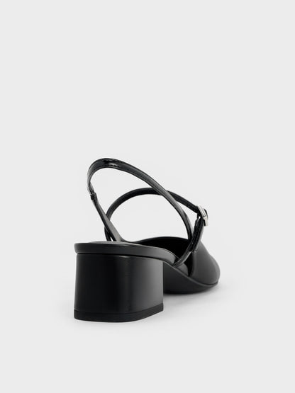 Slingback Mary Jane Pumps - Black | CHARLES & KEITH