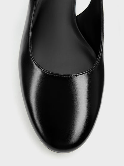 Slingback Mary Jane Pumps - Black | CHARLES & KEITH