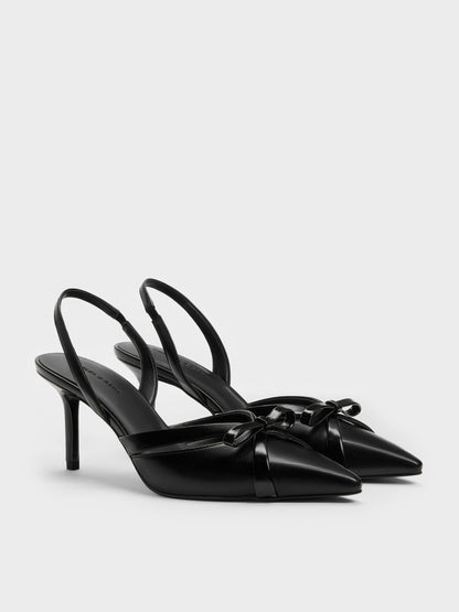 Kaleen Slingback Stilettos - Black | CHARLES & KEITH