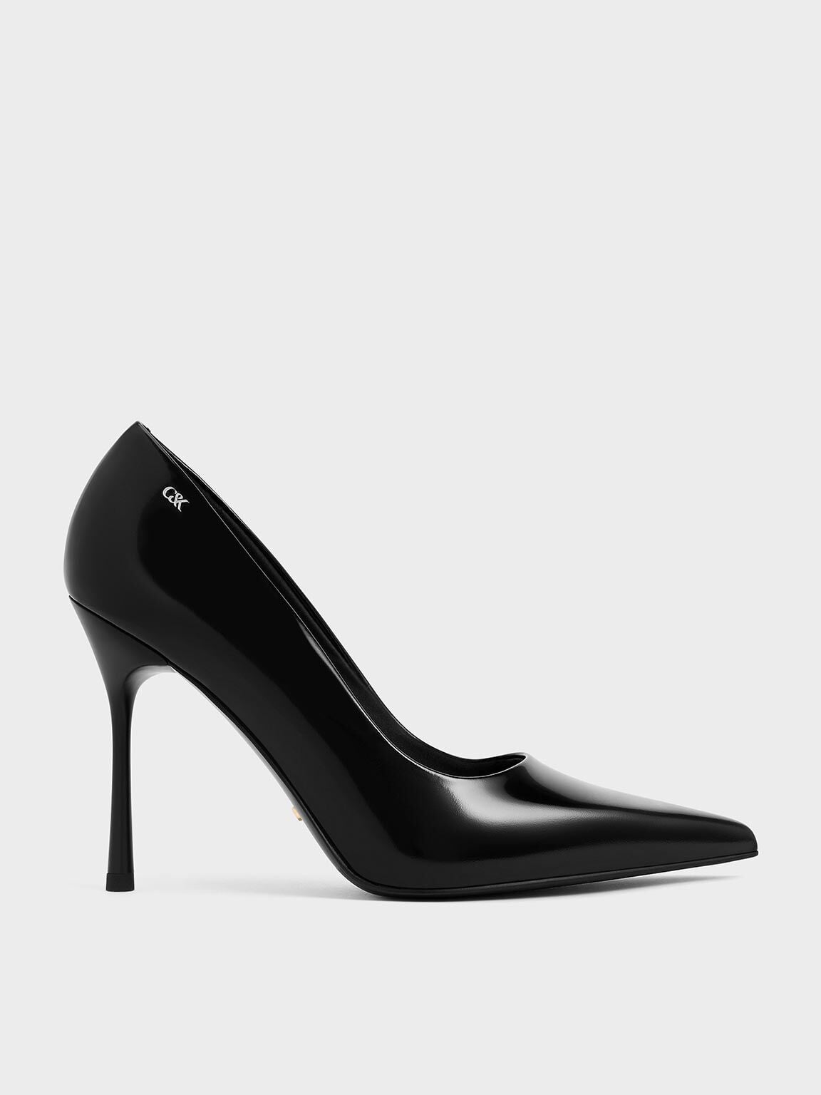 Kyra Leather Pointed-Toe Pumps - Black Box | CHARLES & KEITH