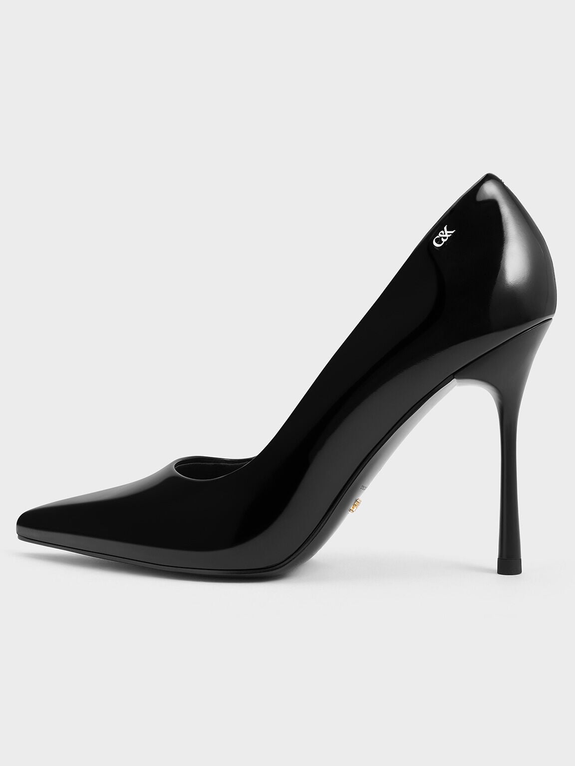 Kyra Leather Pointed-Toe Pumps - Black Box | CHARLES & KEITH
