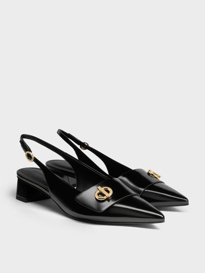 Marley Slingback Pumps - Black Box | CHARLES & KEITH