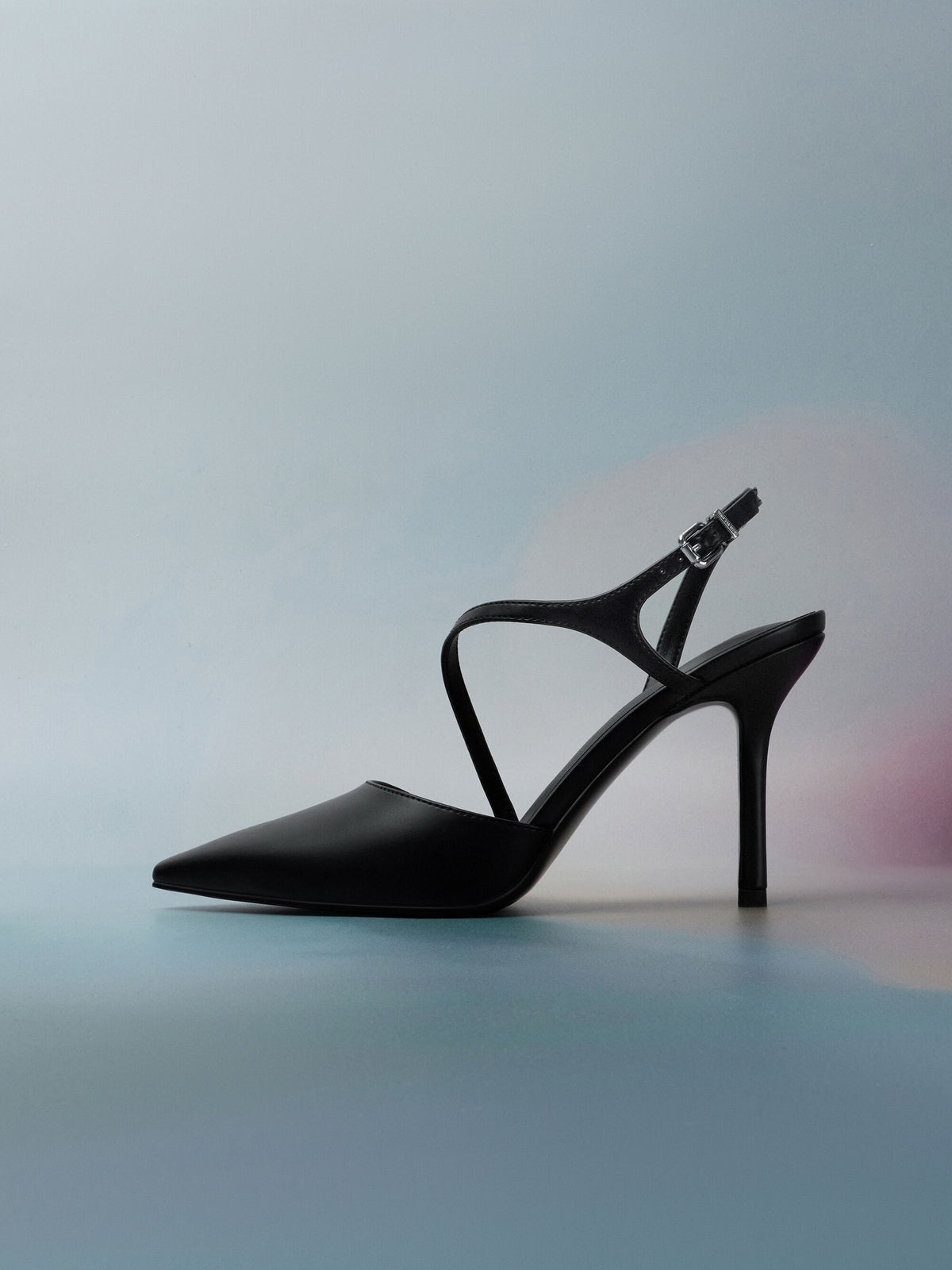 Cordelia Pointed Slingback Pumps - Black | CHARLES & KEITH