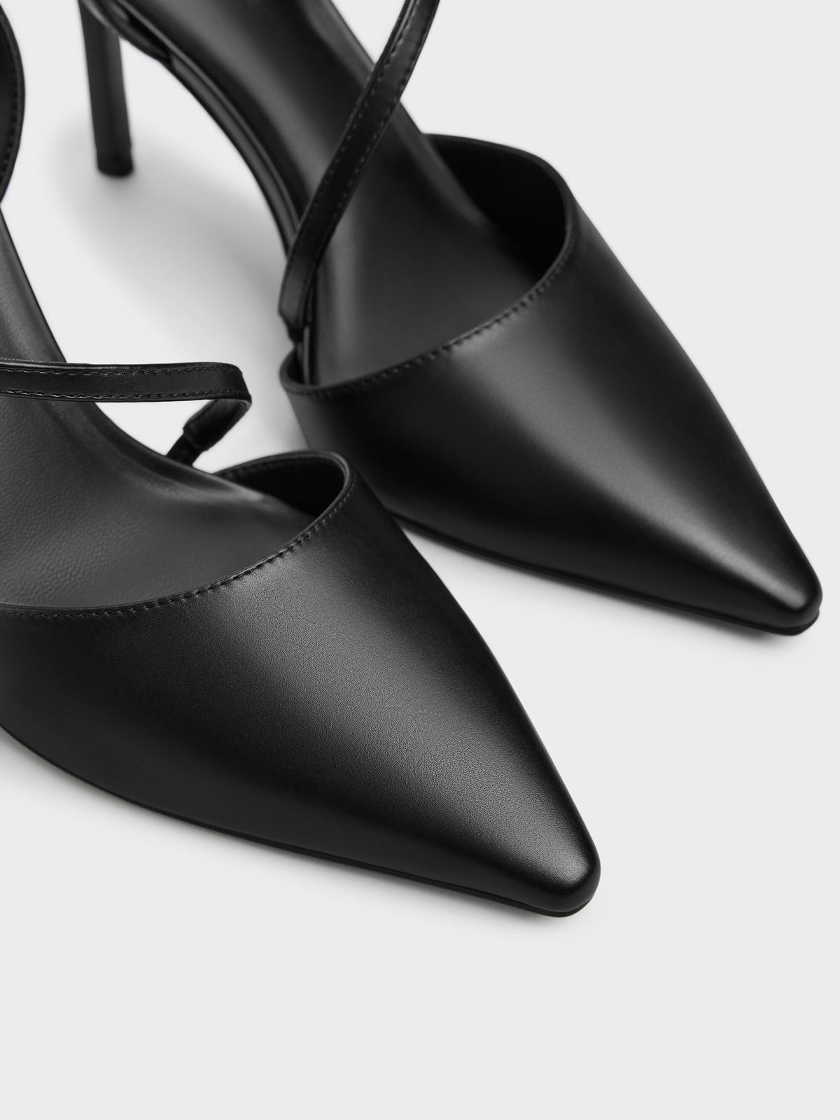 Cordelia Pointed Slingback Pumps - Black | CHARLES & KEITH