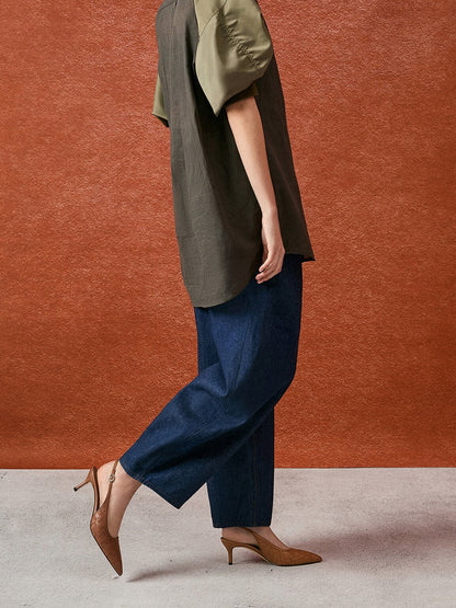 Ivette Woven Pointed Slingback Pumps - Brown | CHARLES & KEITH