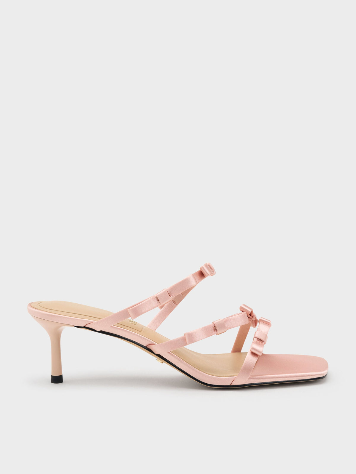 Jessy Bow Heeled Sandals - Pink | CHARLES & KEITH
