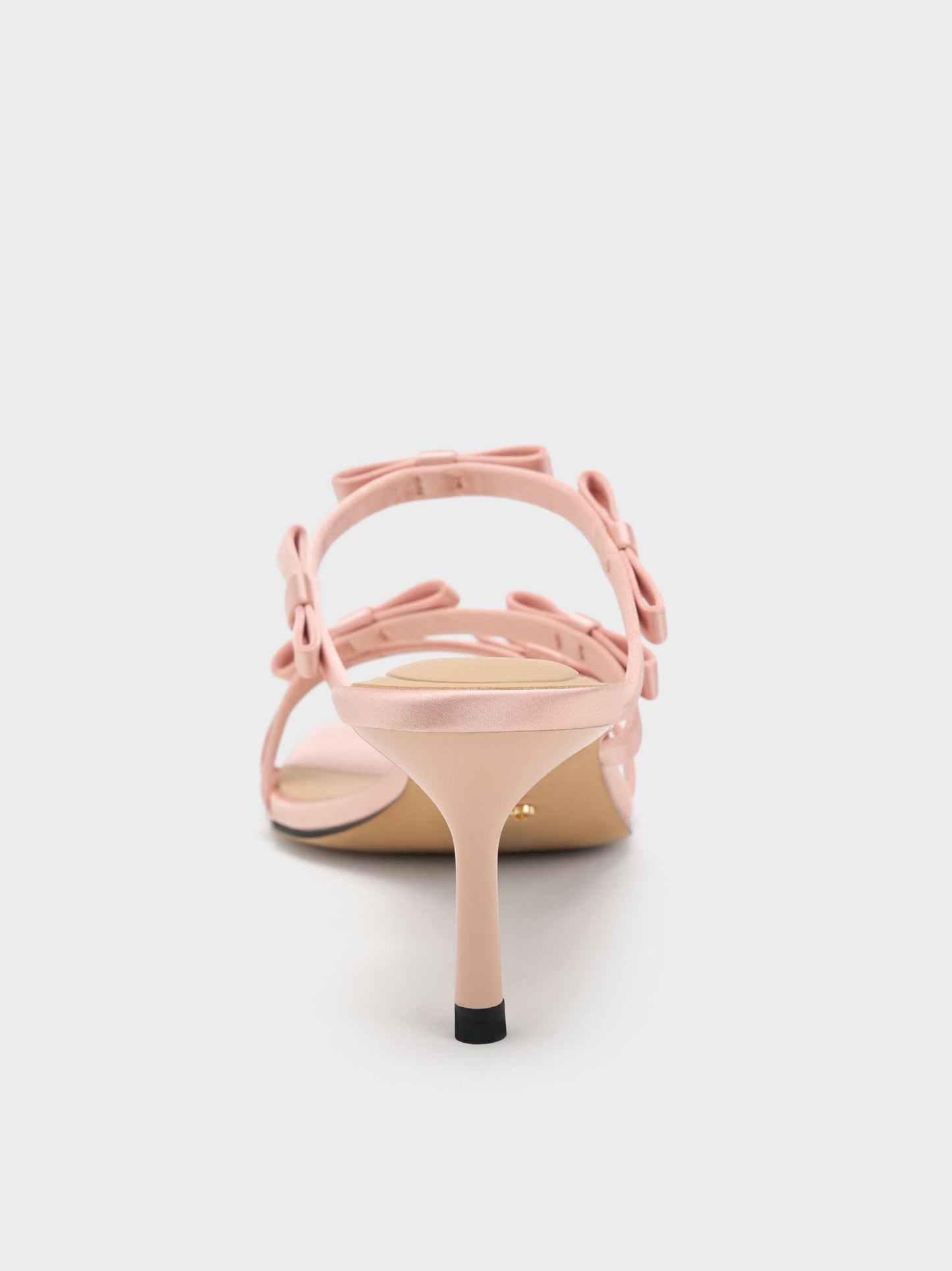 Jessy Bow Heeled Sandals - Pink | CHARLES & KEITH
