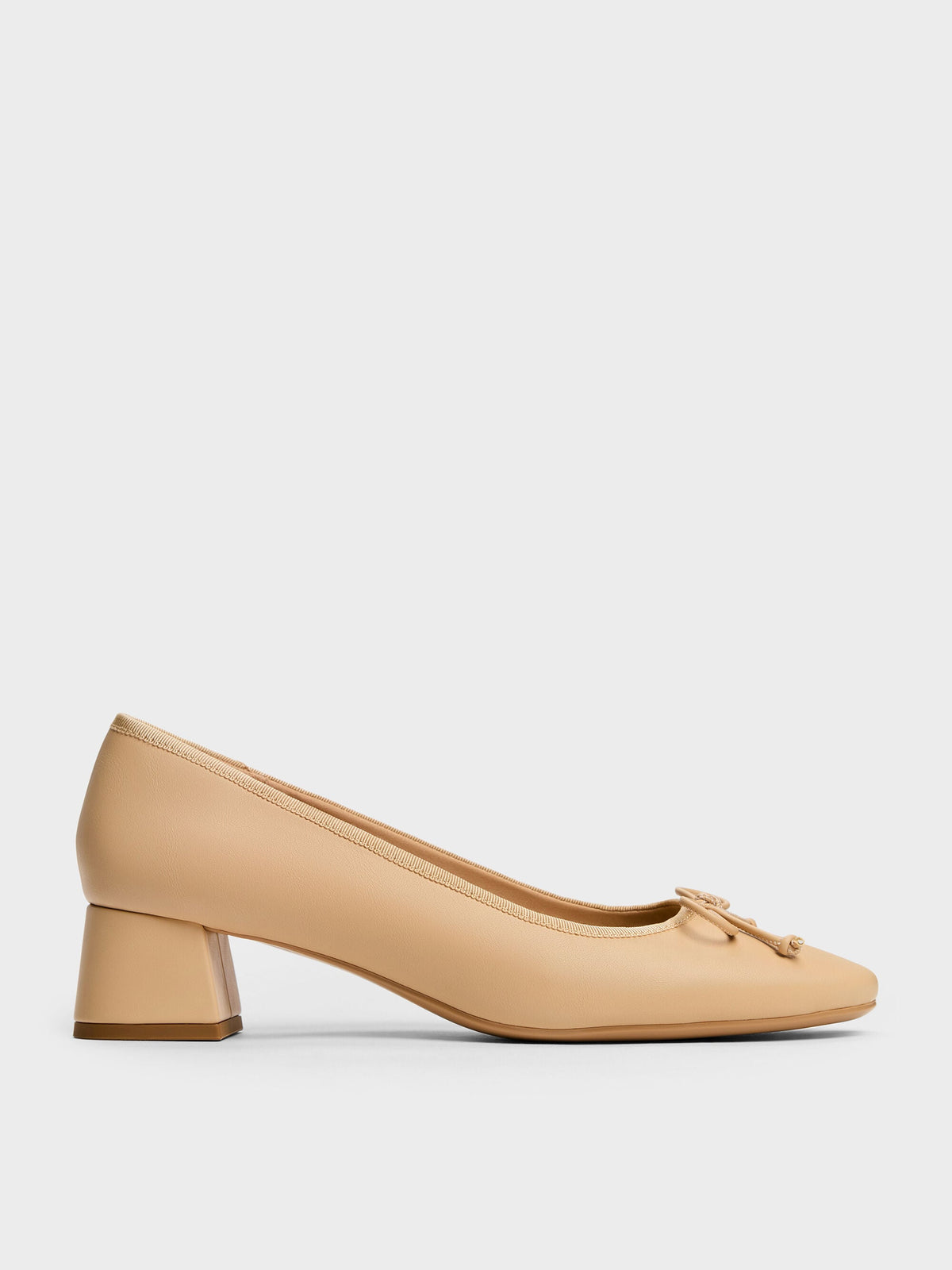 Bow Ballet Pumps - Sand | CHARLES & KEITH