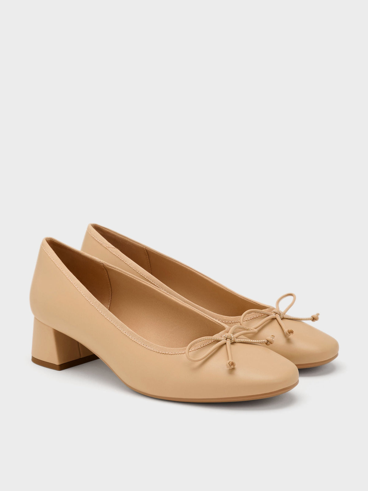 Bow Ballet Pumps - Sand | CHARLES & KEITH