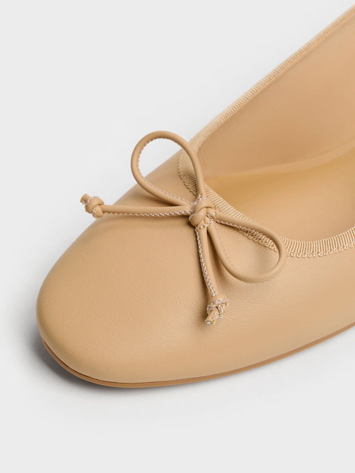 Bow Ballet Pumps - Sand | CHARLES & KEITH