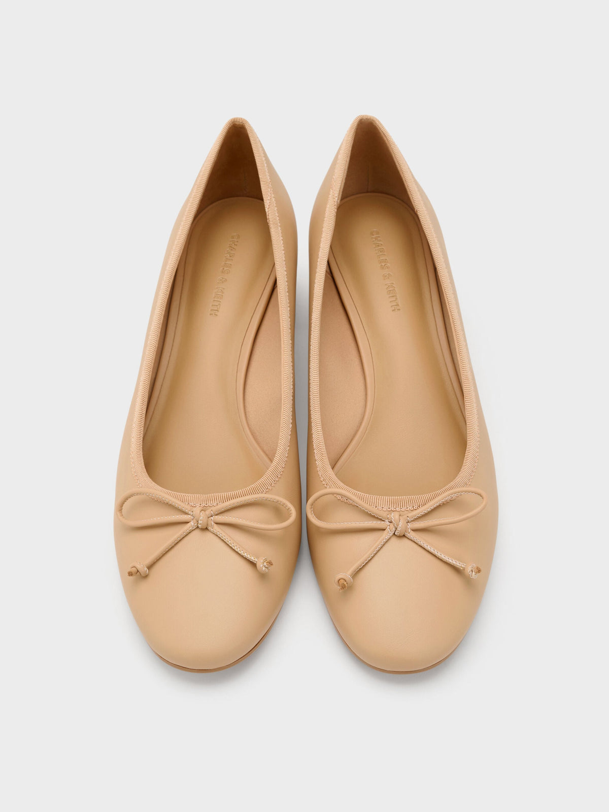 Bow Ballet Pumps - Sand | CHARLES & KEITH
