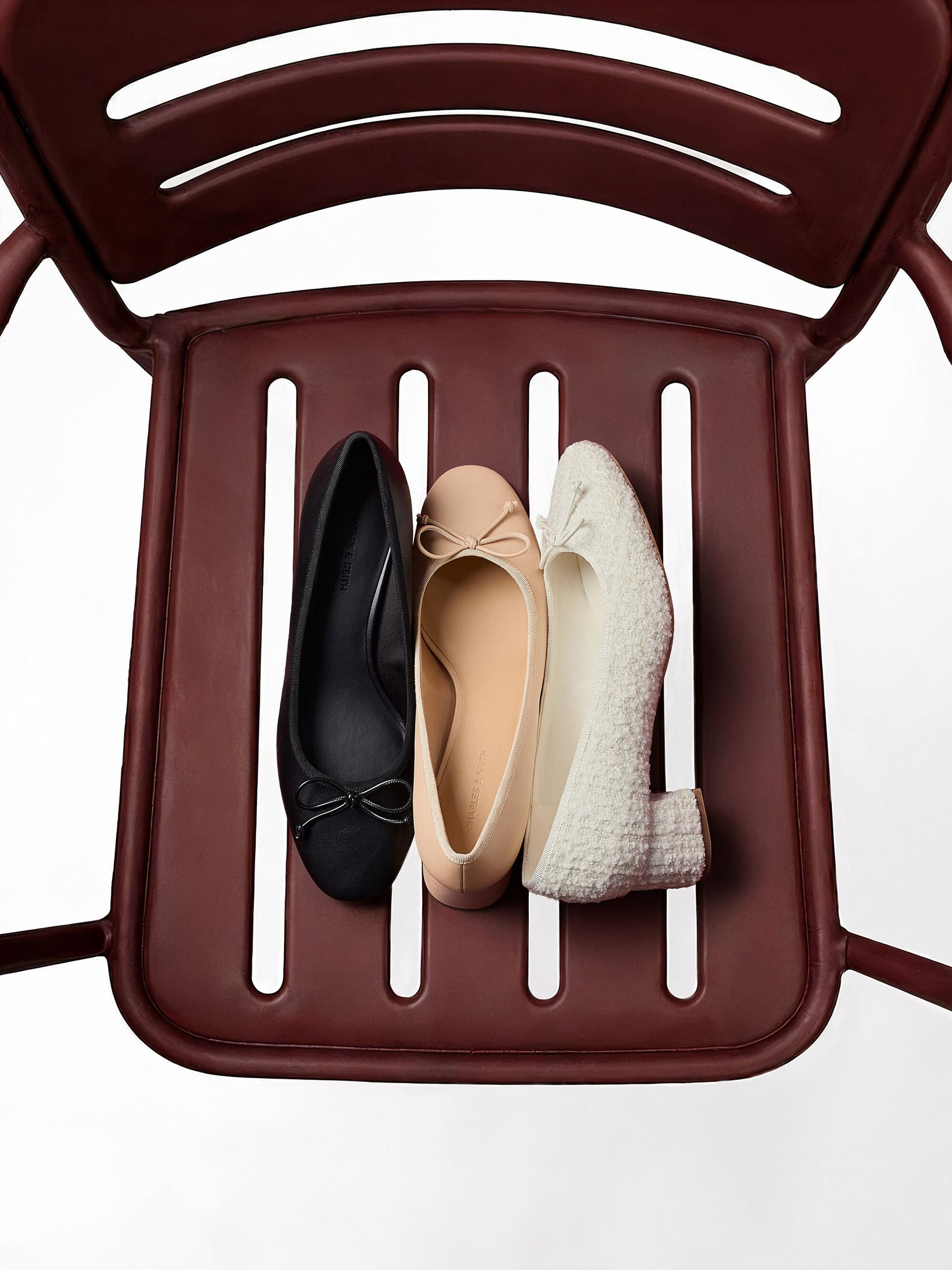Bow Ballet Pumps - Sand | CHARLES & KEITH