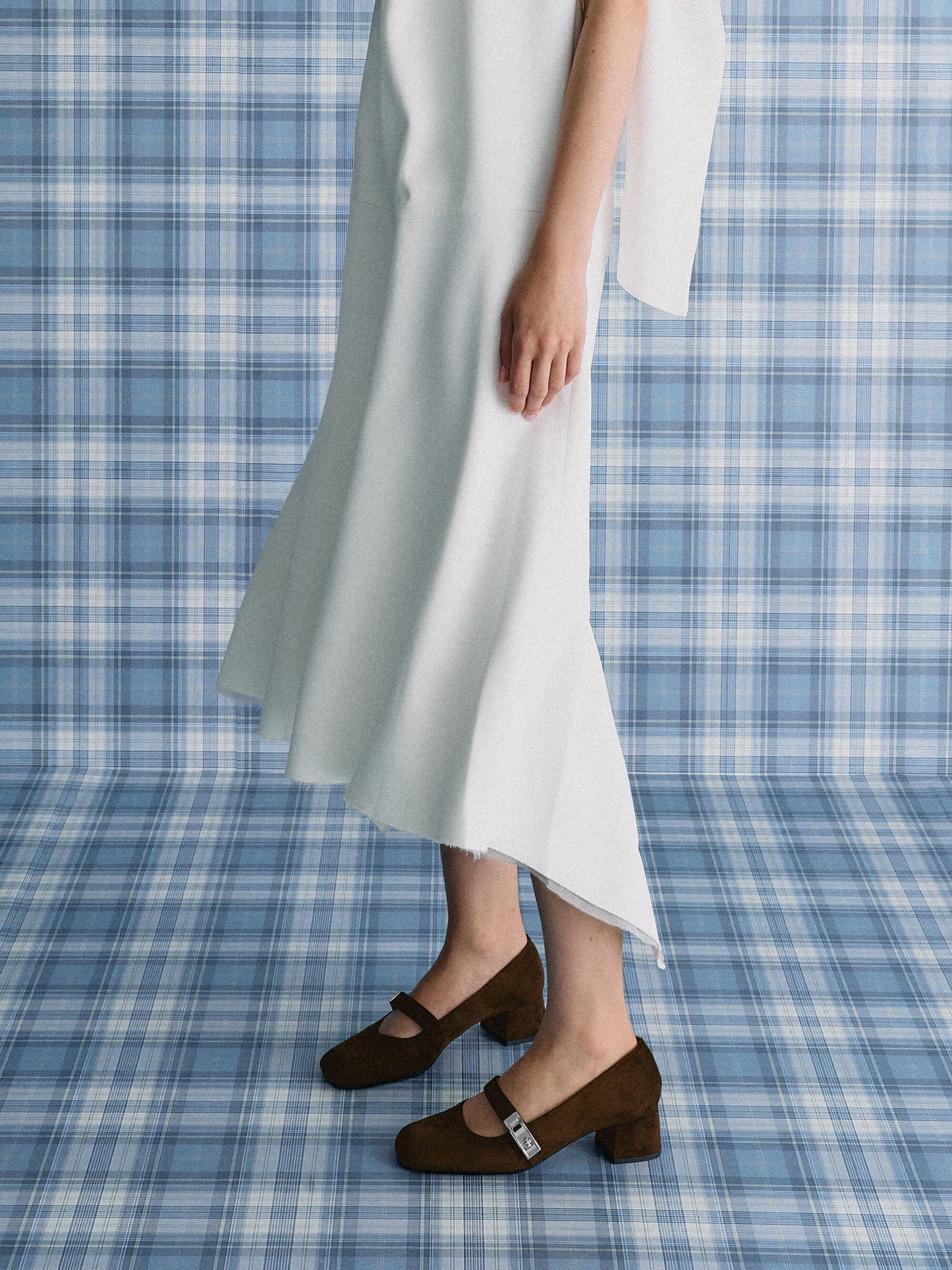 Lando Faux Suede Mary Jane Pumps - Dark Brown Textured | CHARLES & KEITH