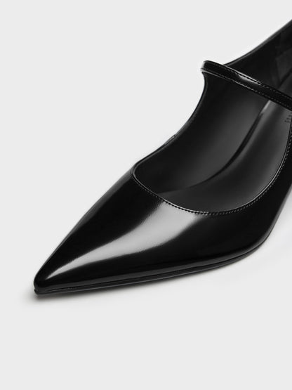 Pointed Mary Jane Pumps - Black Box | CHARLES & KEITH
