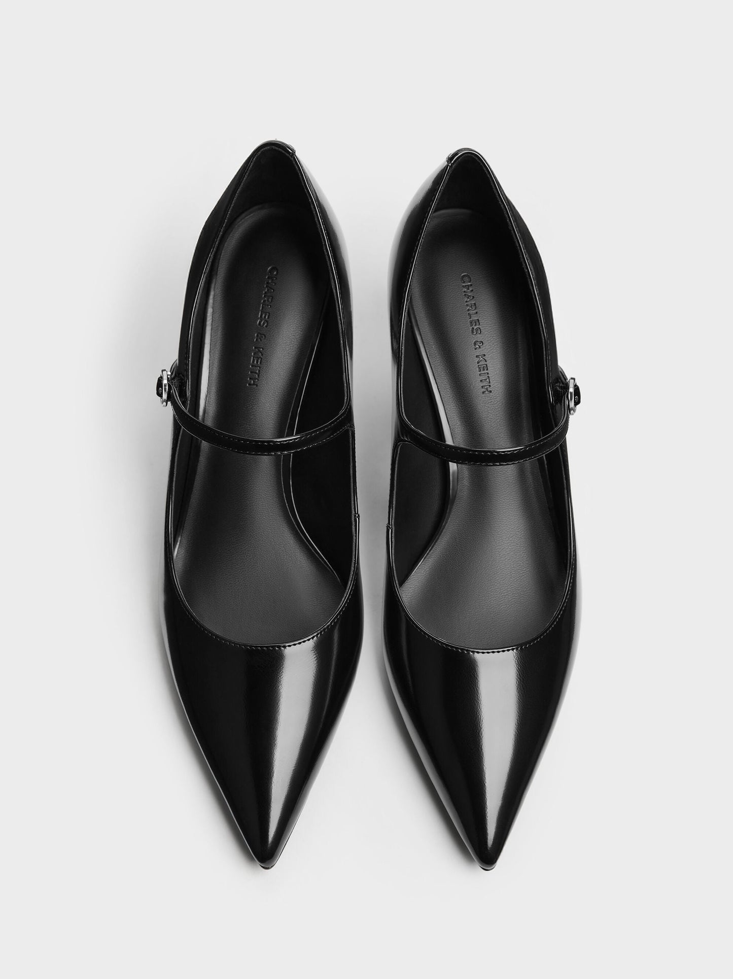 Pointed Mary Jane Pumps - Black Box | CHARLES & KEITH