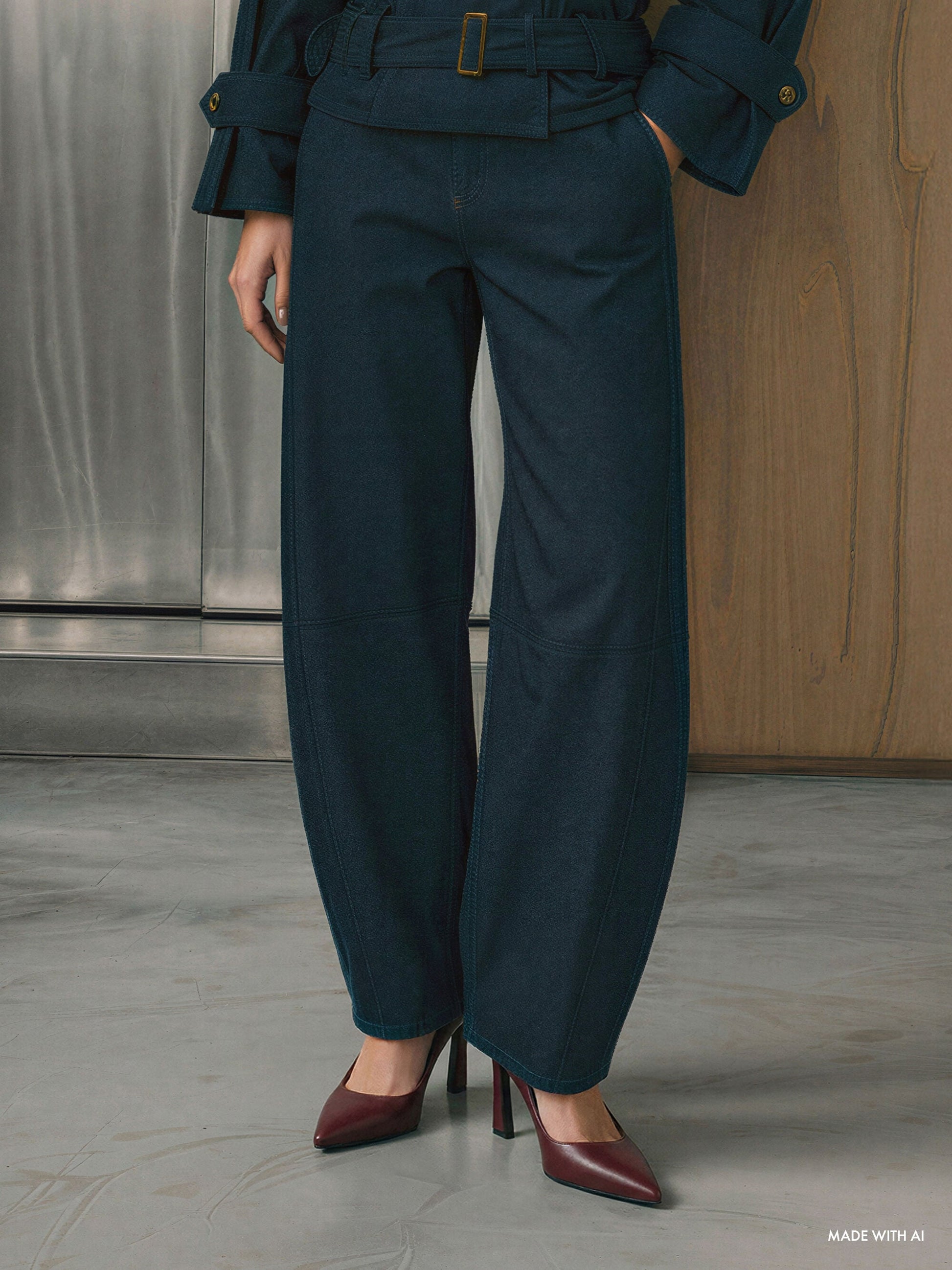 Kerra Pointed High Heels - Burgundy | CHARLES & KEITH