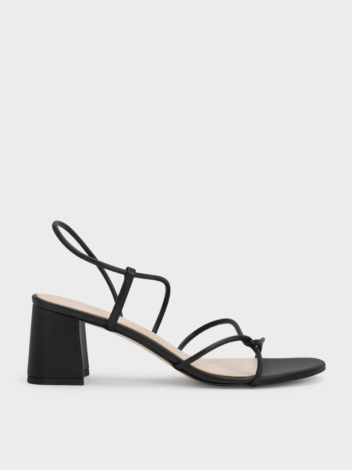 Meadow Strappy Block Heel Sandals - Black | CHARLES & KEITH