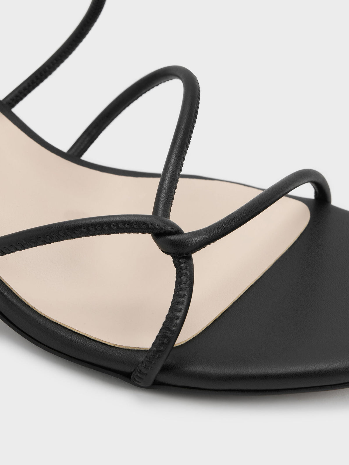 Meadow Strappy Block Heel Sandals - Black | CHARLES & KEITH