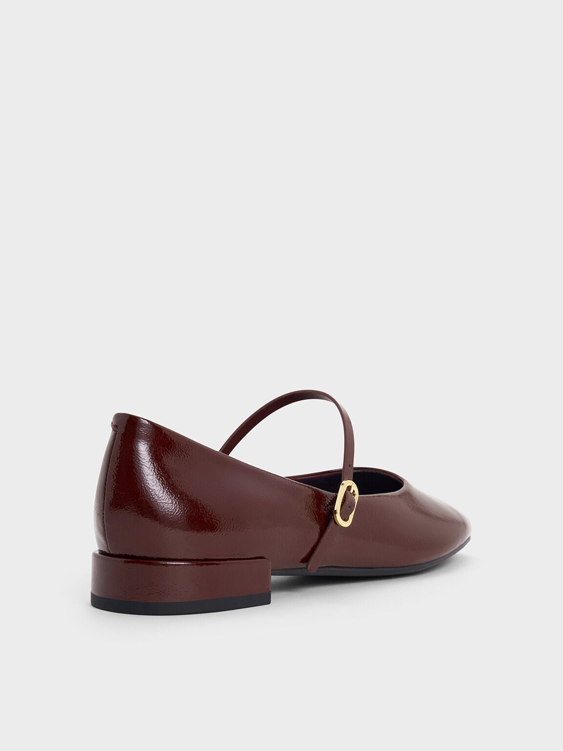 Gertrude Patent Mary Janes - Burgundy | CHARLES & KEITH