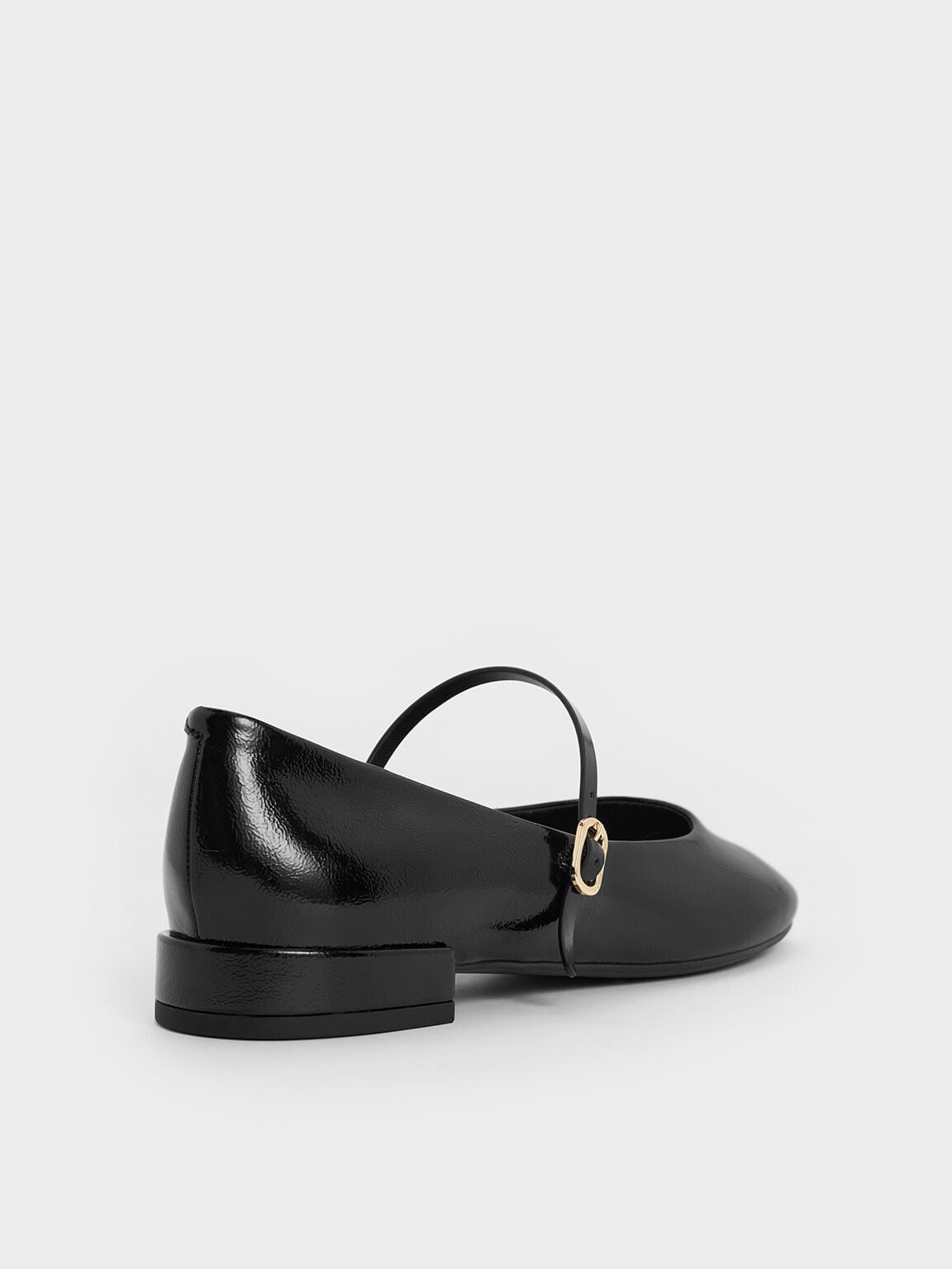 Gertrude Patent Mary Janes - Black Patent | CHARLES & KEITH