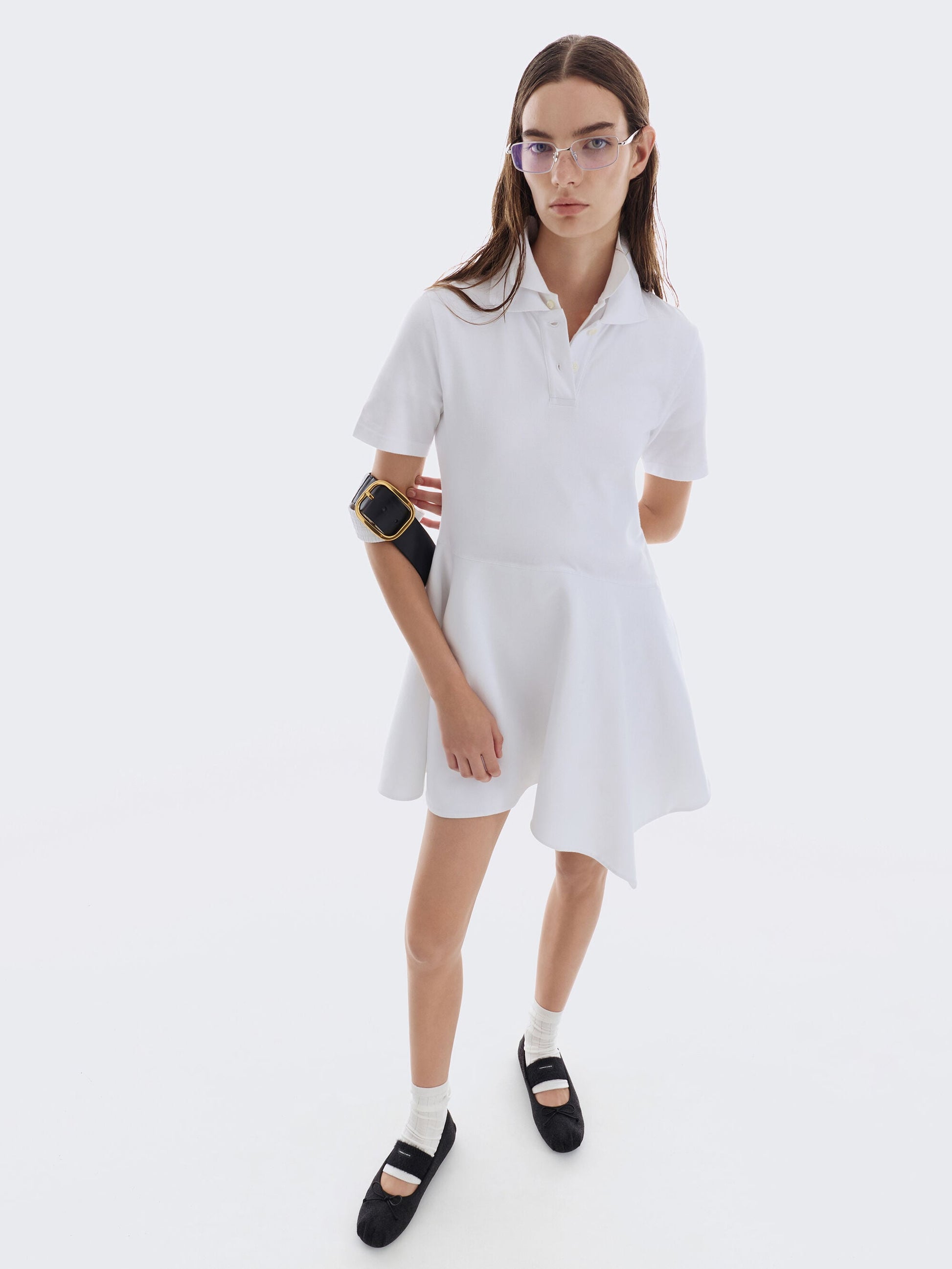 Winona Felt Mary Jane Flats - Black Textured | CHARLES & KEITH