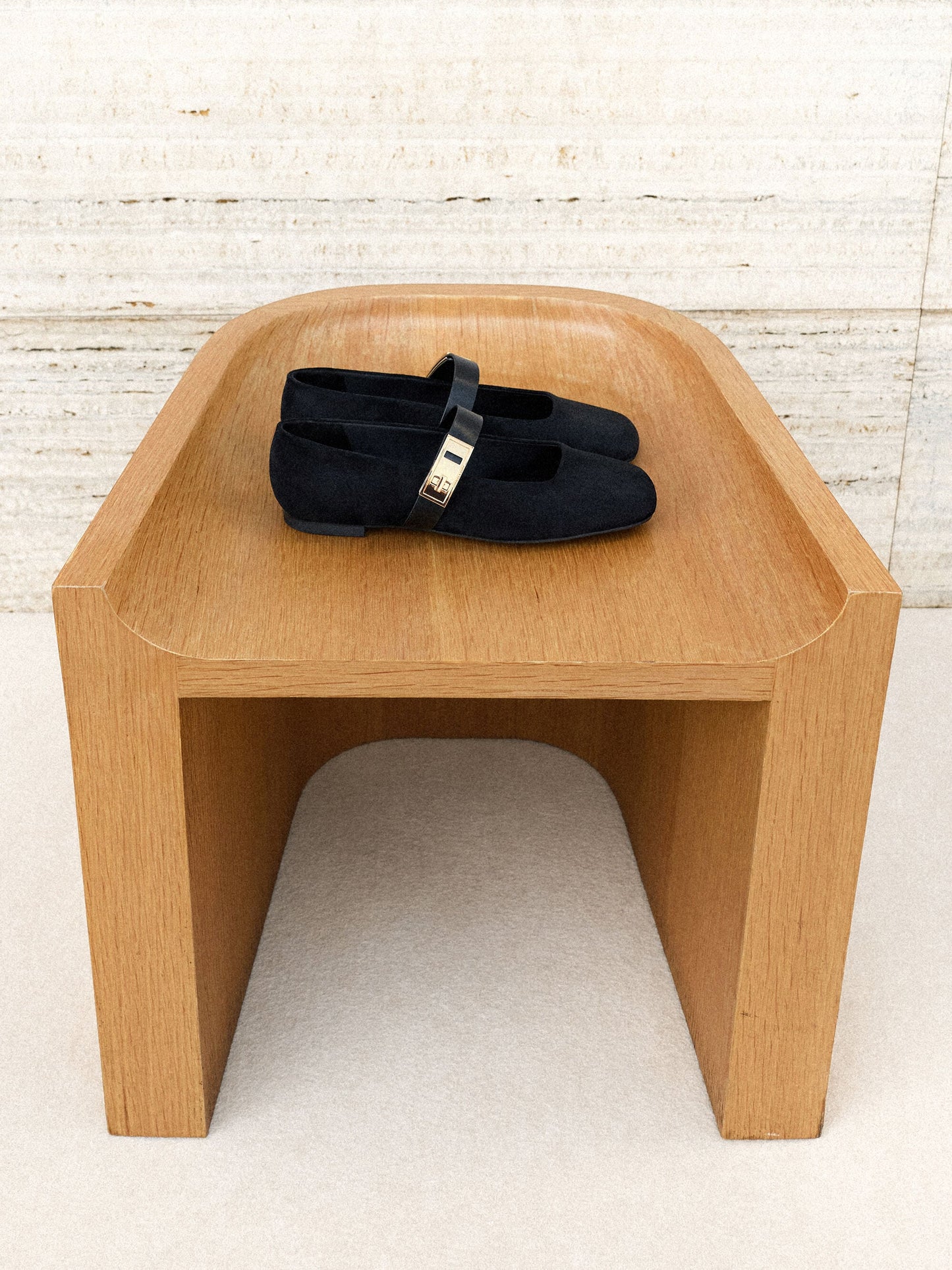Lando Faux Suede Mary Jane Flats - Black2 | CHARLES & KEITH