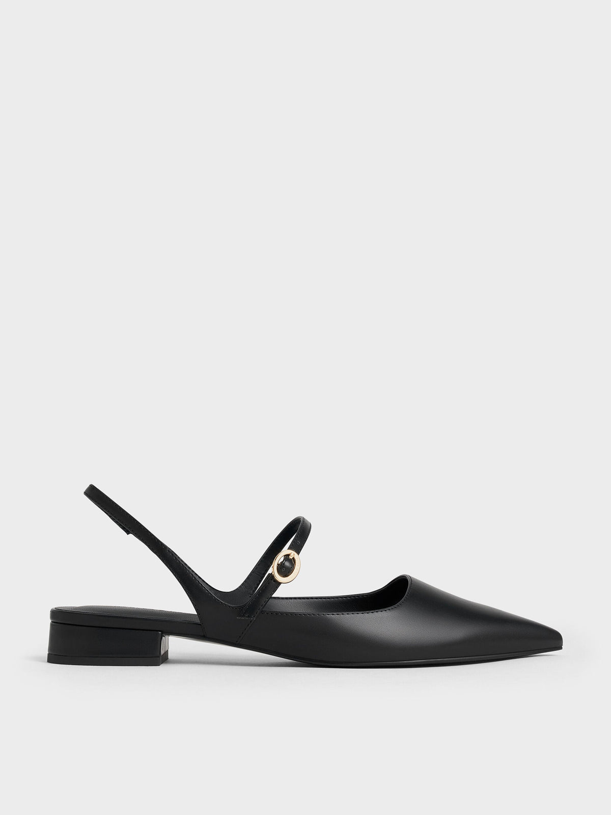 Roxane Slingback Mary Jane Flats - Black | CHARLES & KEITH