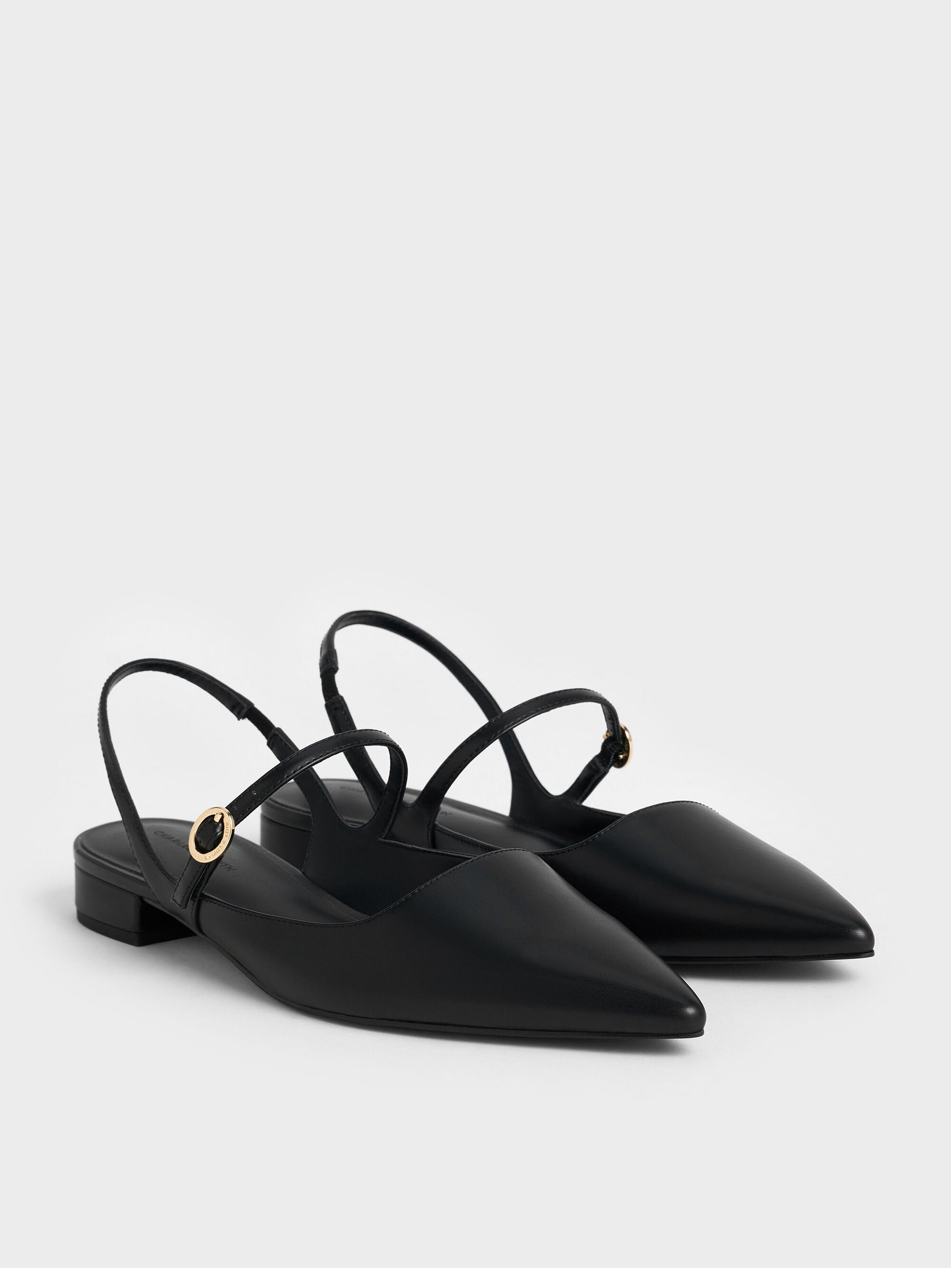 Roxane Slingback Mary Jane Flats - Black | CHARLES & KEITH