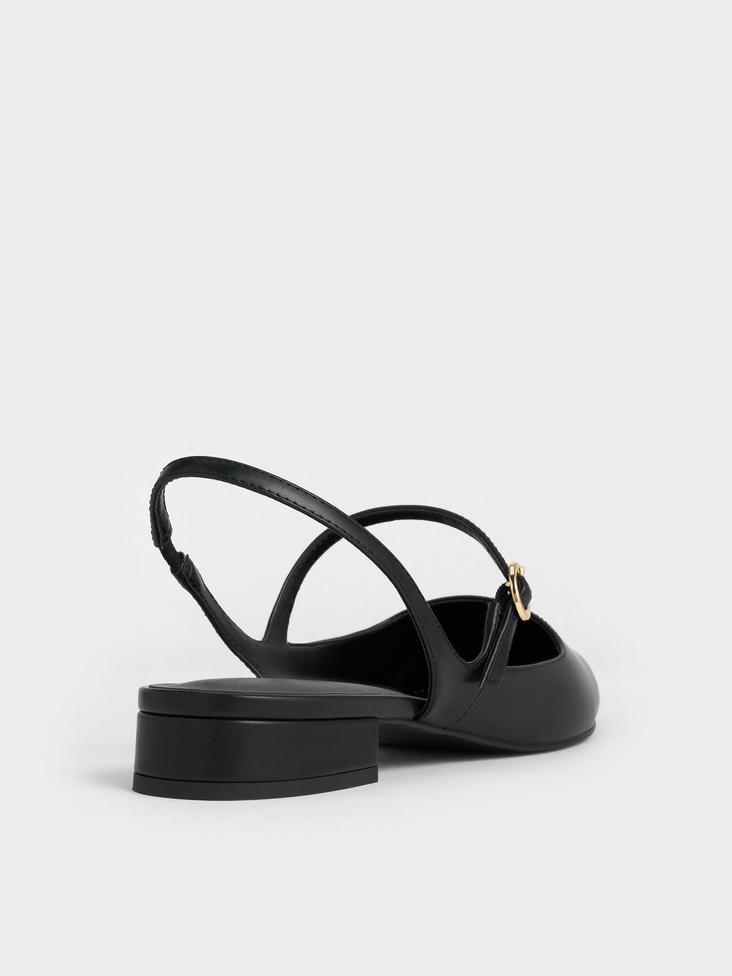Roxane Slingback Mary Jane Flats - Black | CHARLES & KEITH